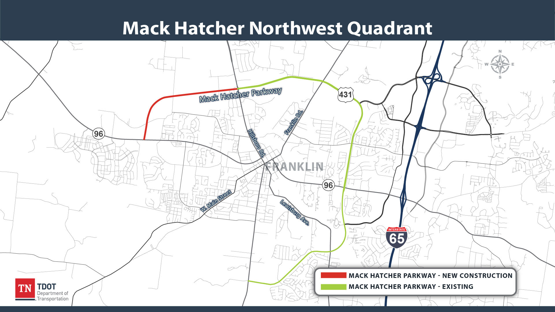 Mack Hatcher Northwest Quadrant Map